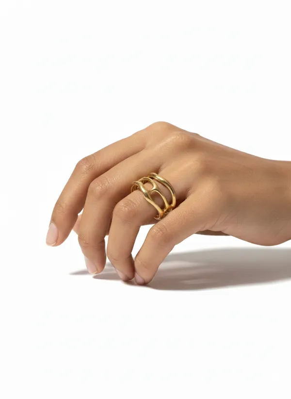 Gold_Uneven_Flow_Ring_For_Women